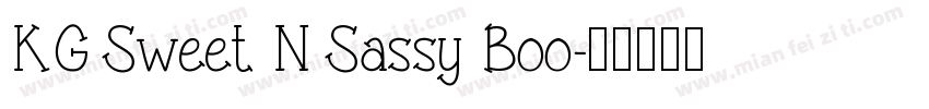 KG Sweet N Sassy Boo字体转换